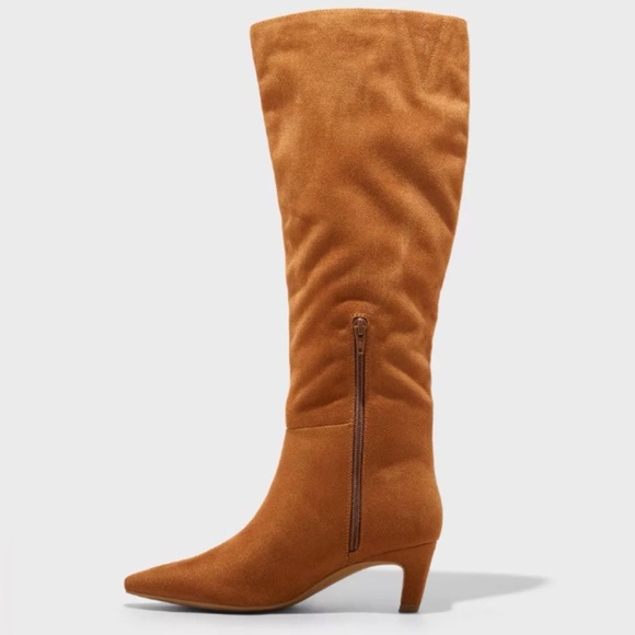 Universal Thread Shoes - Universal thread kitten heel chestnut Knee-High Boots 6.5